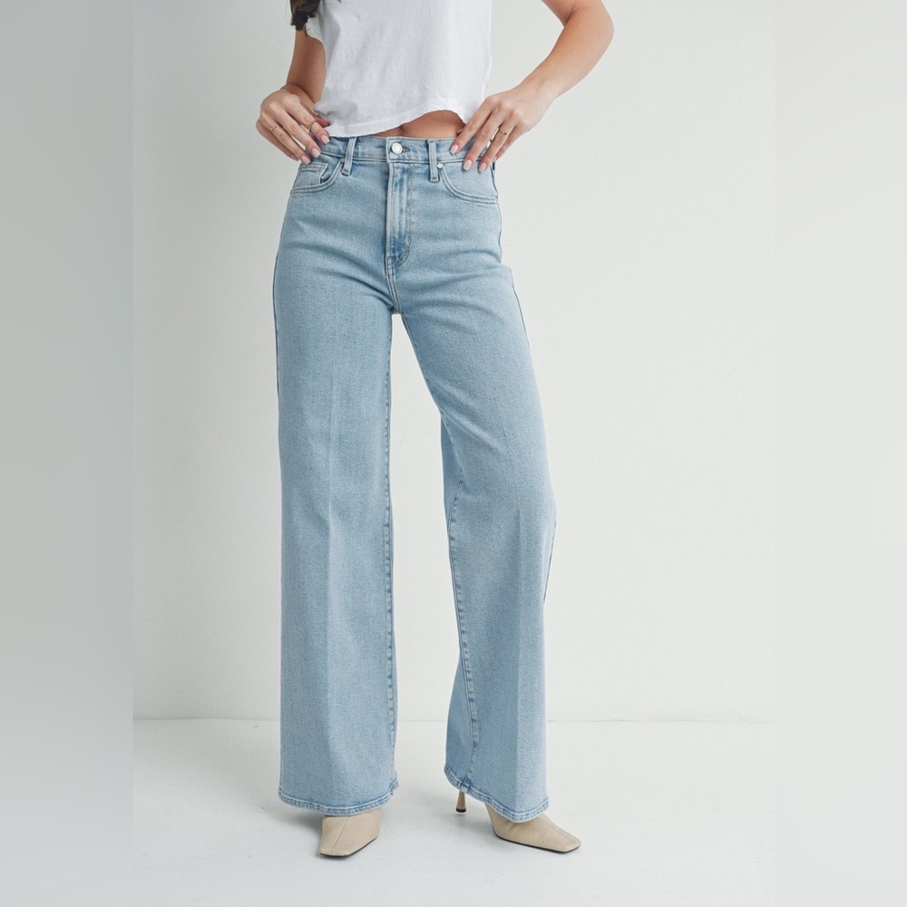 Just Black Sky Blue Wide Leg Jeans